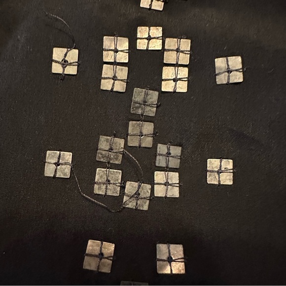 Gap Womens Chiffon Tank Top Blouse Small  Black Embellished Career Layering (b3 - Picture 8 of 8